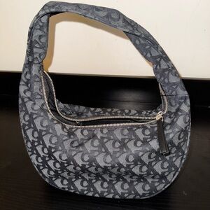 Calvin Klein Black and Gray Hobo Bag